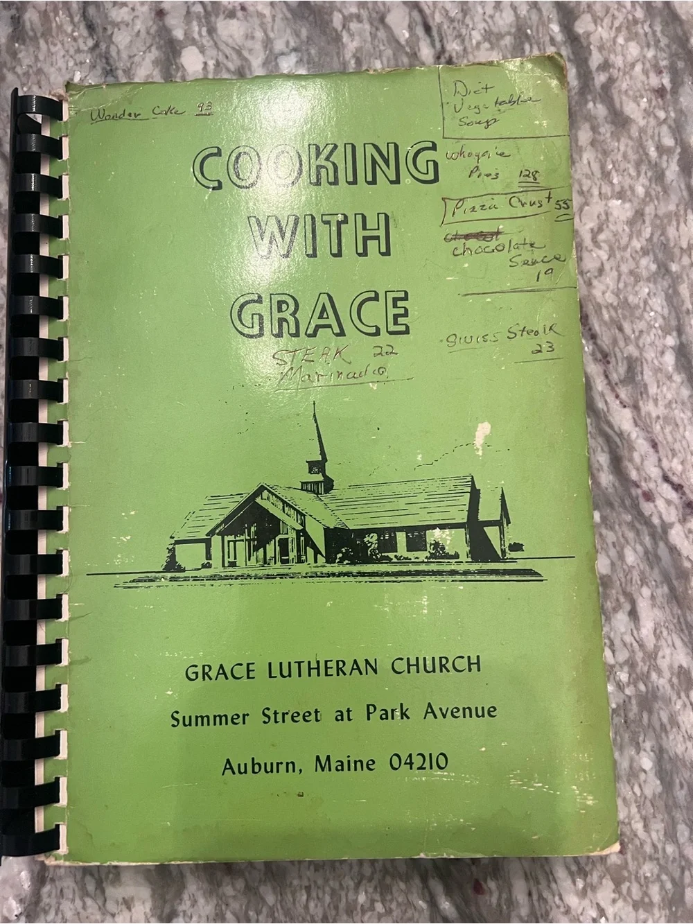 Vintage lot 4 Church local Maine Community Assorted Cookbook Collection